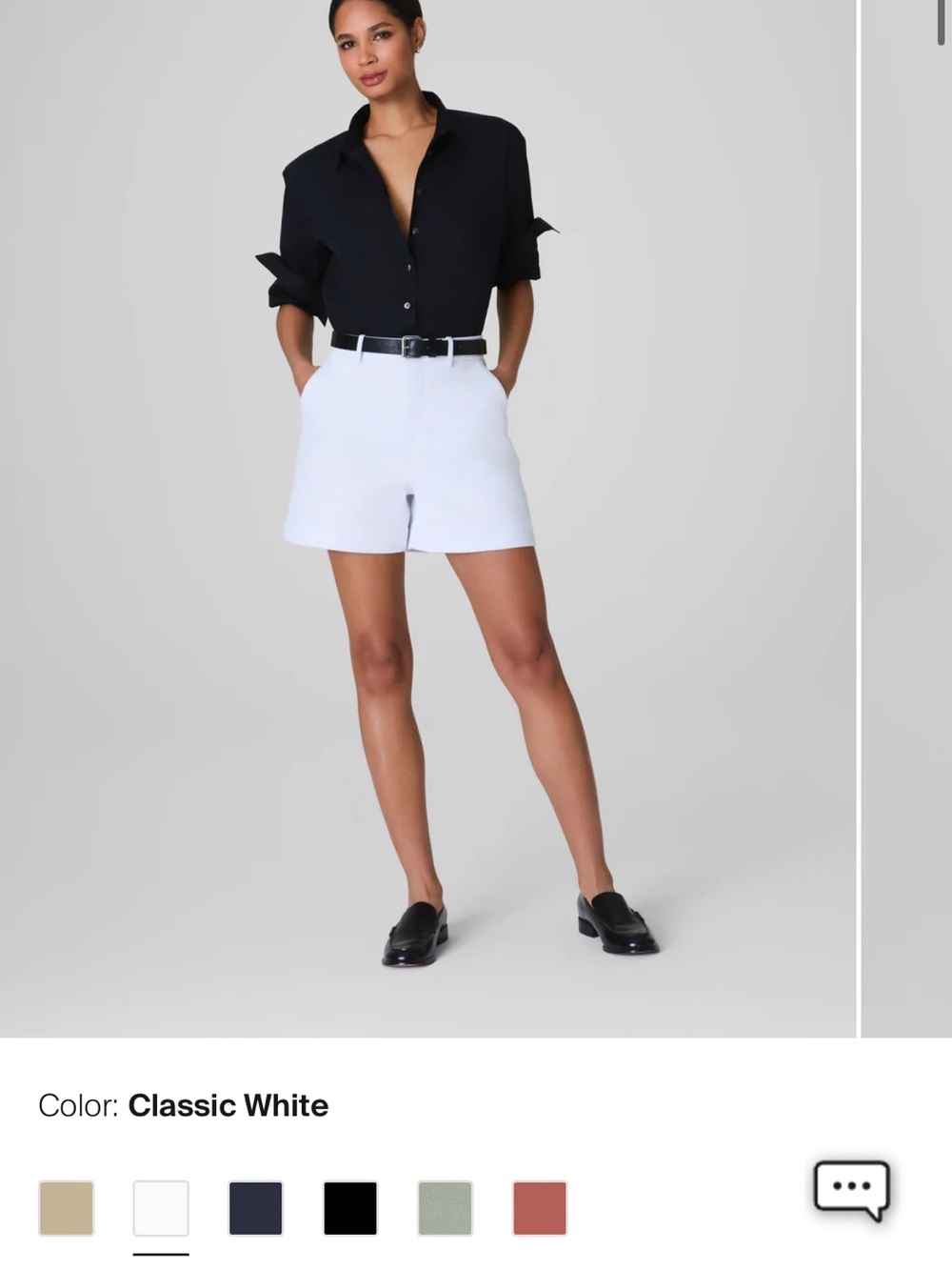 SPANX White High-Waist Women’s Casual Shorts